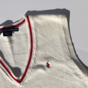Ralph Lauren Golf White V-Neck Sweater Vest Size S